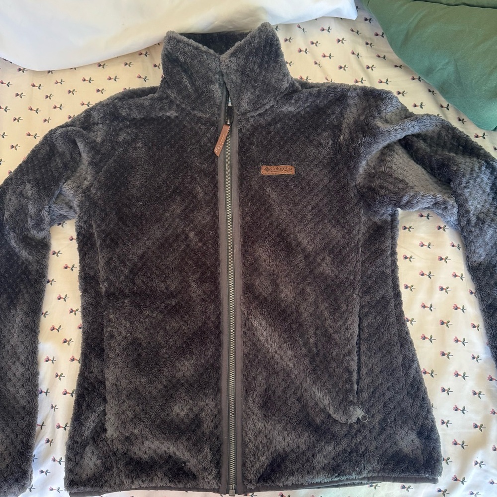 Columbia Charcoal Textured Fleece Jacket